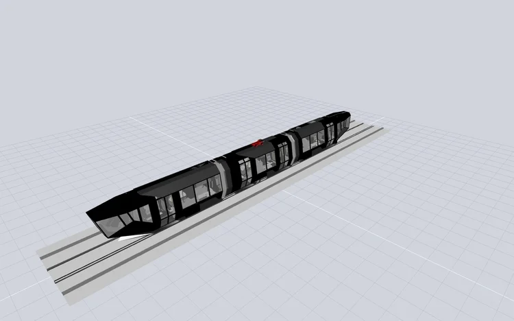 Low Poly Tram R1