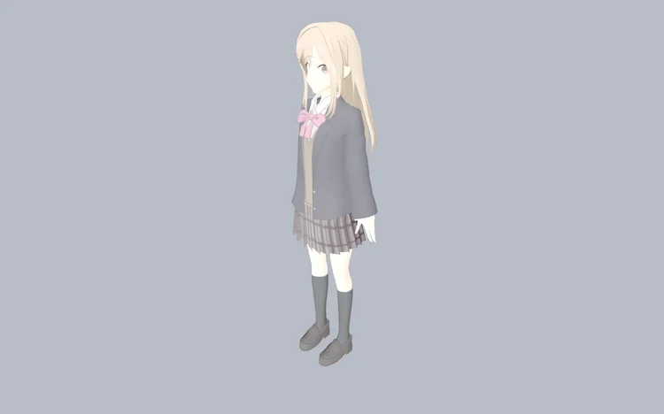 Anime School Girl Rigged