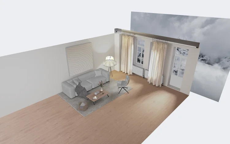 Cozy Living Room Baked