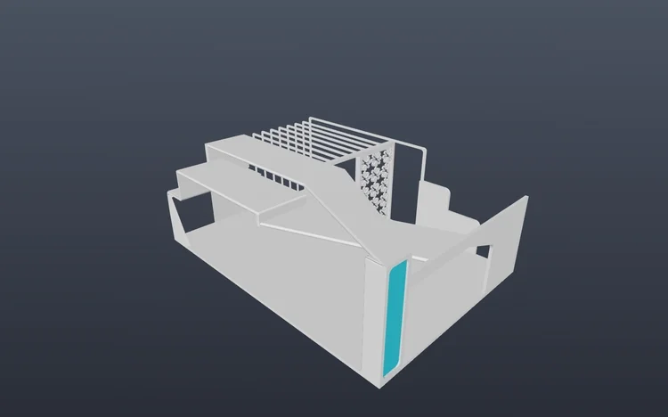 Exhibition Booth In Square Style