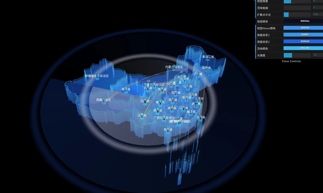 Three.js 三维地图